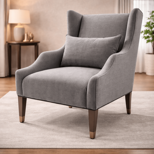 HARPER Vintage Blue Wing Chair