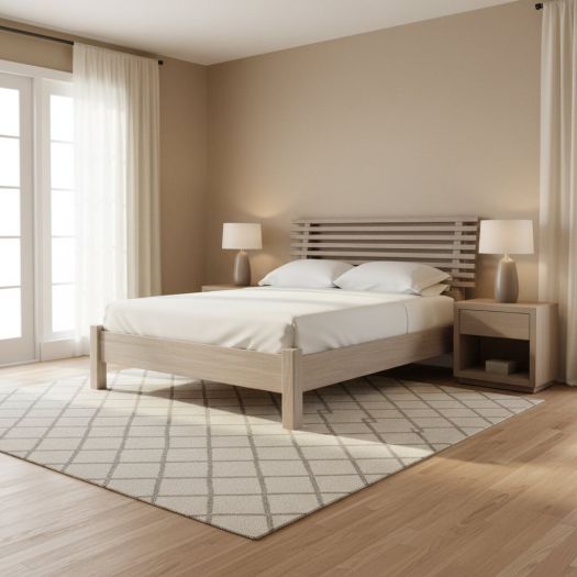 Hasbrick Queen Slat Panel Bed