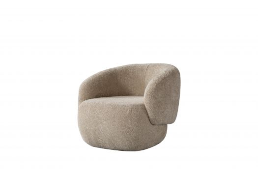 Boucle Beige Accent Chair