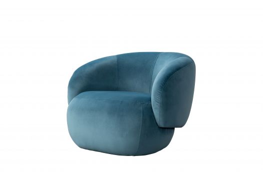 Velvet Blue Accent Chair