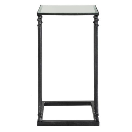 Henzler 30 W x 63 H x 33 D Black Rectangle C Table Table with Beveled Top