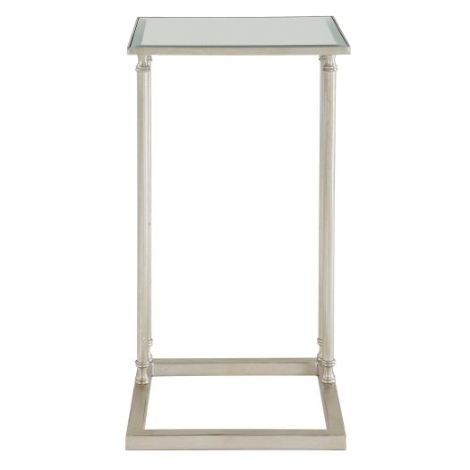 Henzler 30 W x 63 H x 33 D Silver Rectangle C Table Table with Beveled Top