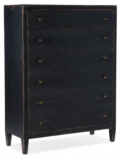 Six-Drawer Chest- Black