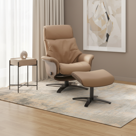 Brown Leather Manual Recliner Kit