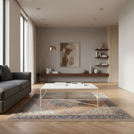 Henzler 126 W x 47 H x 126 D Gold Square Coffee Table with Beveled Top