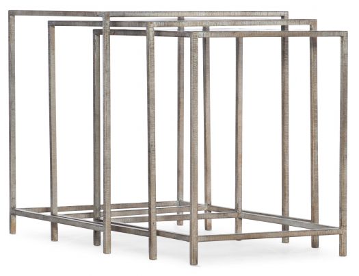 Wavecrest Metal and Glass Nesting Tables