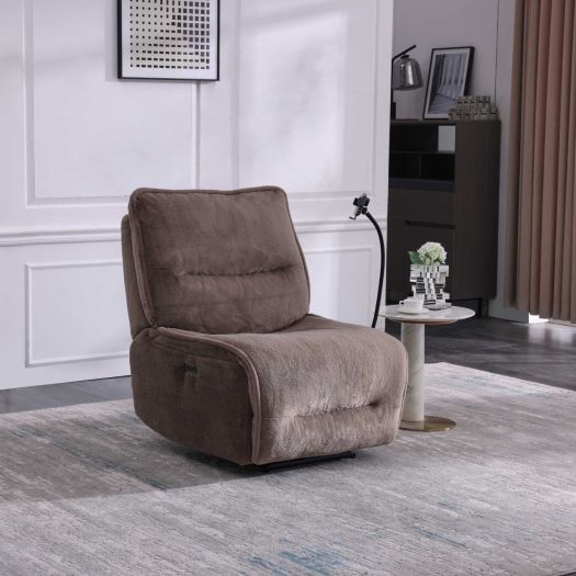 Jay Brown Swivel Power Recliner WC