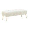 Jayla Cream Velvet Bench