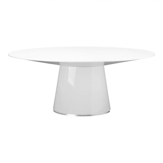 Otago Oval Dining Table White