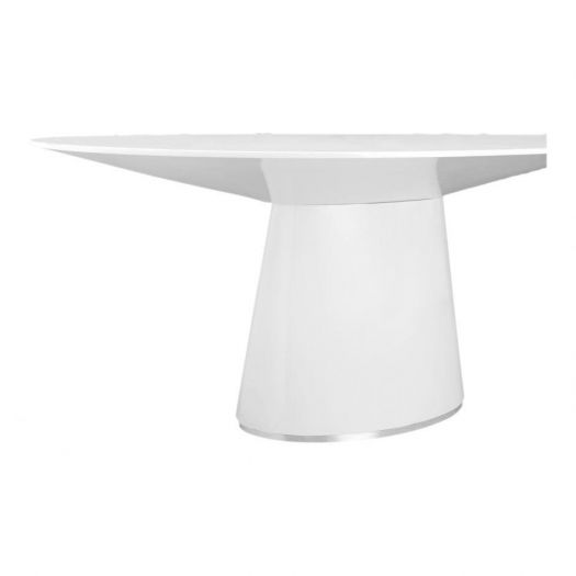 Otago Oval Dining Table White