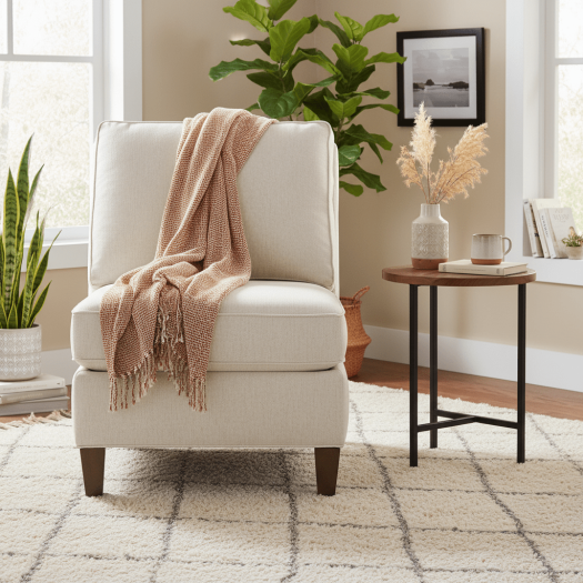 Kelly Armless Sectional Chair with Tapered Leg