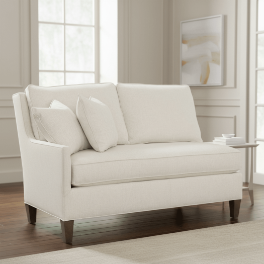Kelly Left Arm Loveseat with Tapered Leg