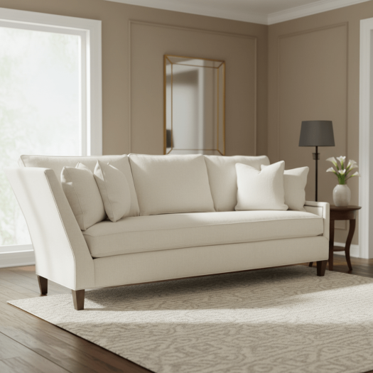 Kelly Right Arm Corner Sofa with Tapered Leg