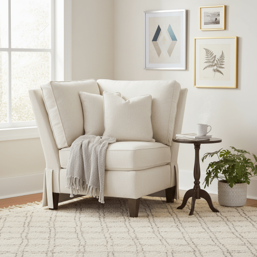 Kelly Skirted Corner Chair