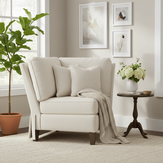 Kelly Skirted Corner Chair