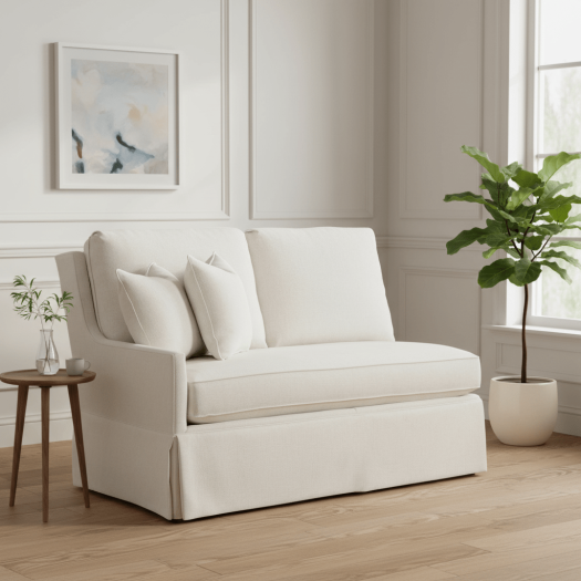 Kelly Skirted Left Arm Loveseat