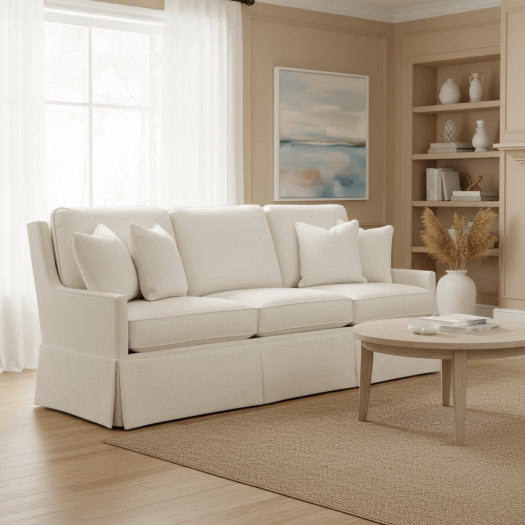 Kelly Skirted Left Arm Sofa