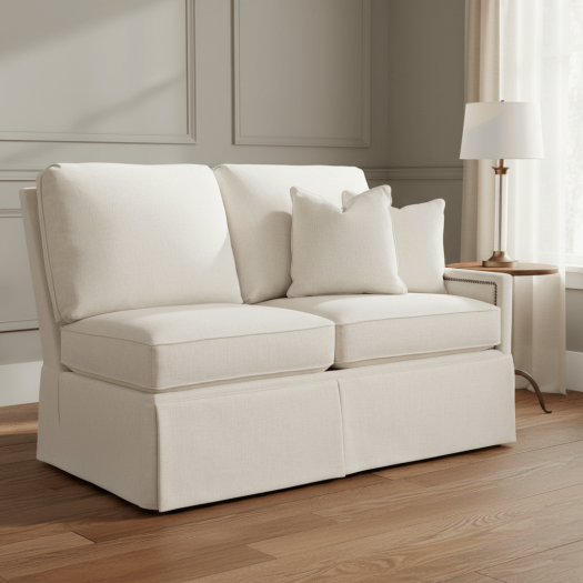 Kelly Skirted Right Arm Loveseat