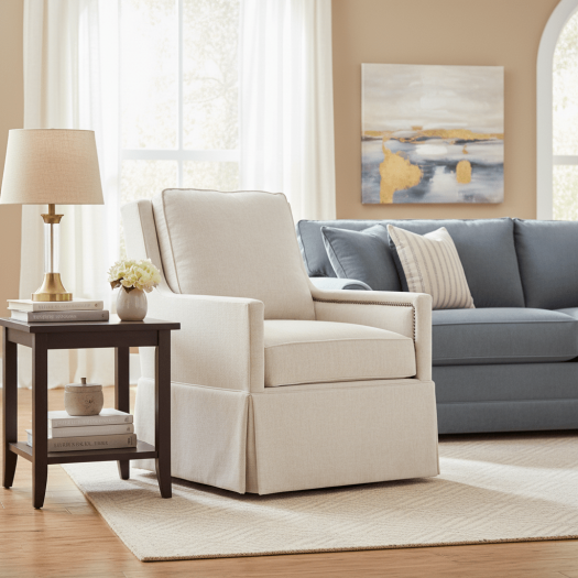 Kelly Skirted Swivel Glider