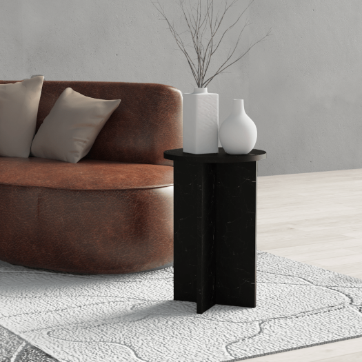 Kendall MARBLE SIDE TABLE Black
