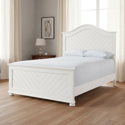 Kona Queen Panel Bed in White