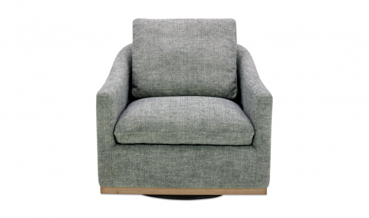 Linden Swivel Chair Slated Moss