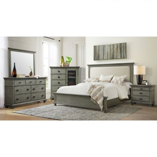 Crawford Grey King Bedroom Set