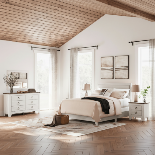 Laigmeyer King Upholstered Bedroom