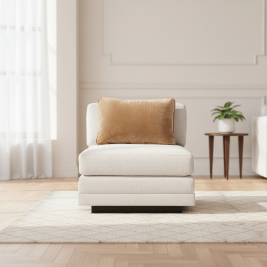 Layal Chic Gold Armless Chair