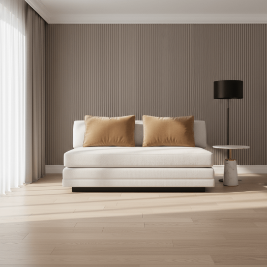 Layal Chic Gold Armless Loveseat