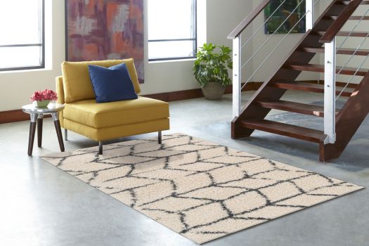 Tread Beige with Dark lines Rug