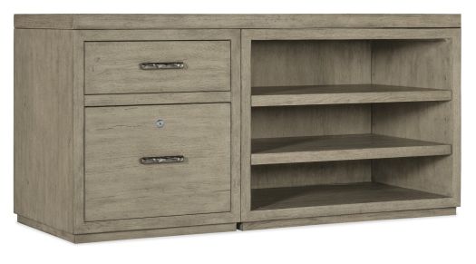 Linville Falls 60 Credenza with File and Open Desk Cabinet