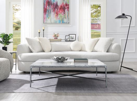 Square Coffee Table with Marble Top