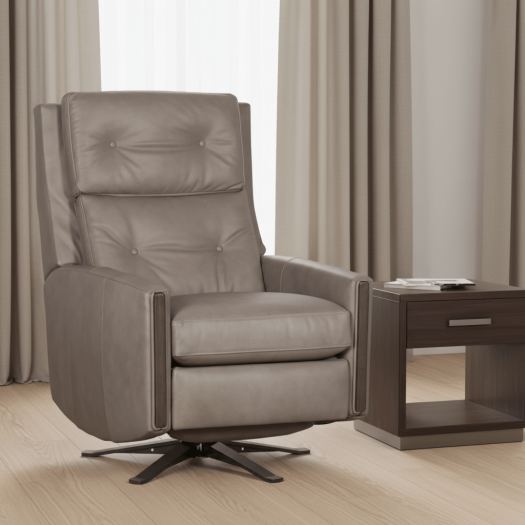 Loft Manual Push Back Swivel Recliner