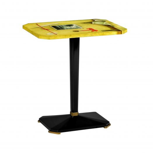 JC Modern - Op Art Collection - Rectangular Black & Trompe L'oeil Side Table