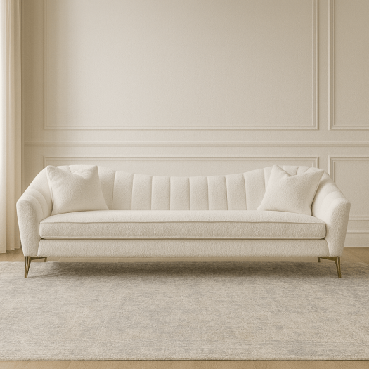 Luca Ivory 4 Seater Sofa W252