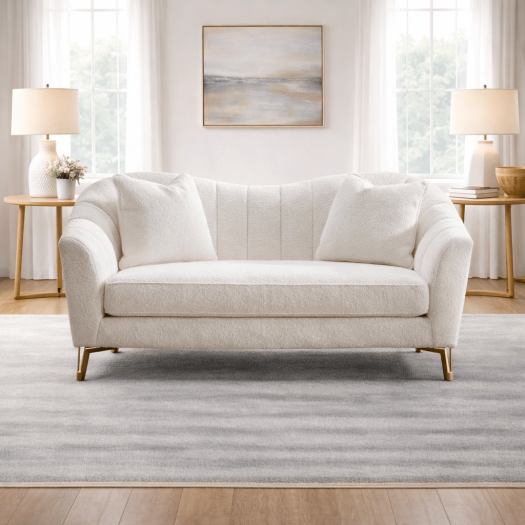 Luca Ivory Loveseat W180