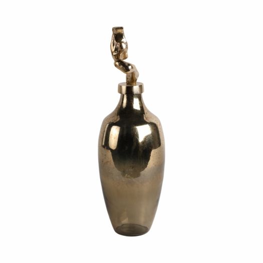 Lusaka Glass Bottle, Gold