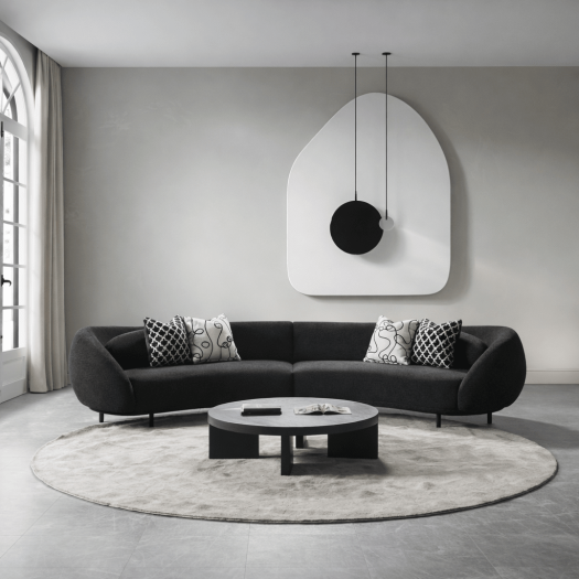 Lush Lounge Black Sectional