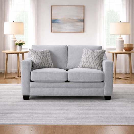 Luxe Haven Creamy Grey Loveseat W166