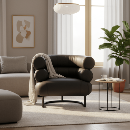 Luxe Living Black Accent Chair W88