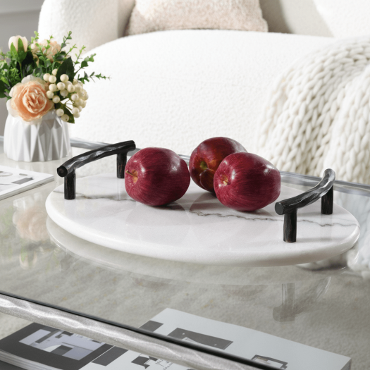 Luxo Marble Tray Black Hands