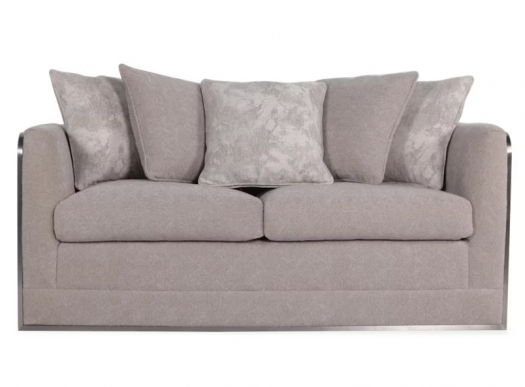 Wood Frame Upholstered Stone Loveseat KD