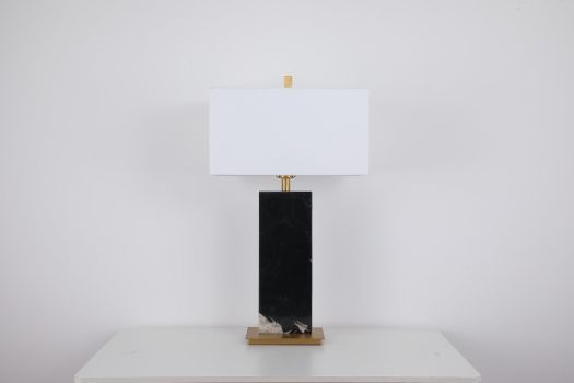 Marble Linen Table Lamp