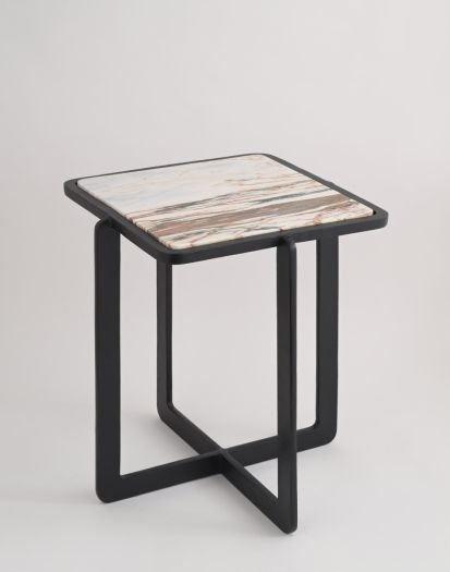 Black Marble Side Table