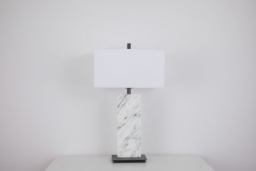 Marbled Linen Table Lamp