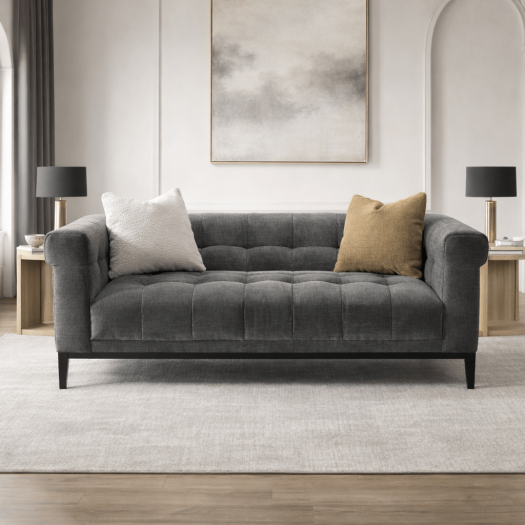 María Charcoal Loveseat W178