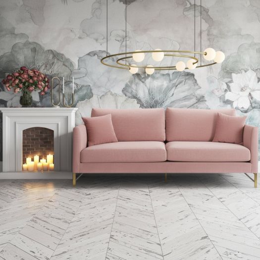 Massi Rose Velvet Sofa