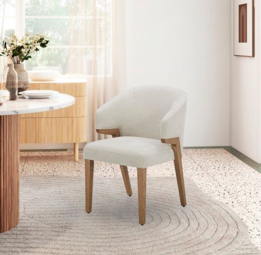 Maxwell White Arm Chair