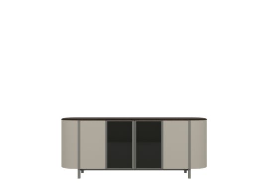 Avia Credenza – Oval Design Wood Veneer